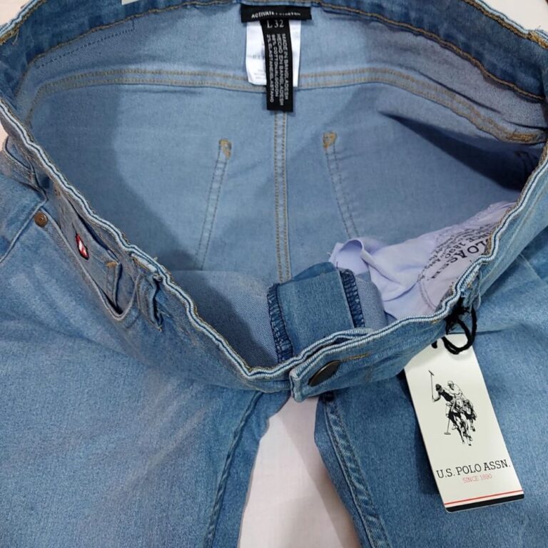 US-POLO-100% Export-Men”s Denim Pant-Light Blue