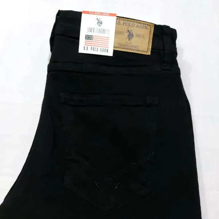 US-POLO-100% Export-Men”s Denim Pant-Black