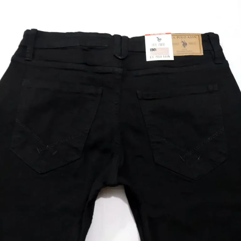 US-POLO-100% Export-Men”s Denim Pant-Black